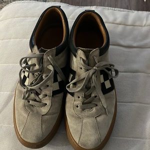 Bally suede sneaker size 9 1/2 D. Regular wear and tear from a pre-loved .
